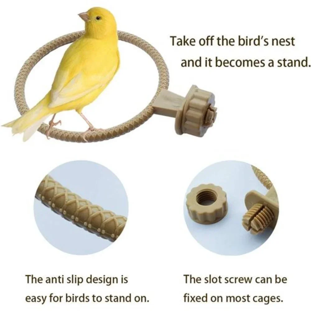 Bird Nest Canary Finch Parrot Nest with Felt（4.5 inches）